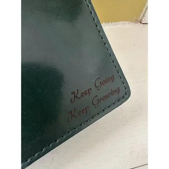 Chic Sparrow Austen Cascade Folio Leather Cover Keep Going Growing Forest Green - Picture 3 of 12